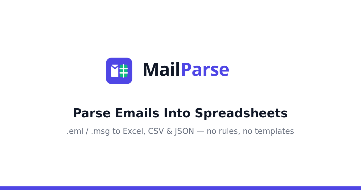 Email Parser Software to Excel, CSV & JSON | MailParse